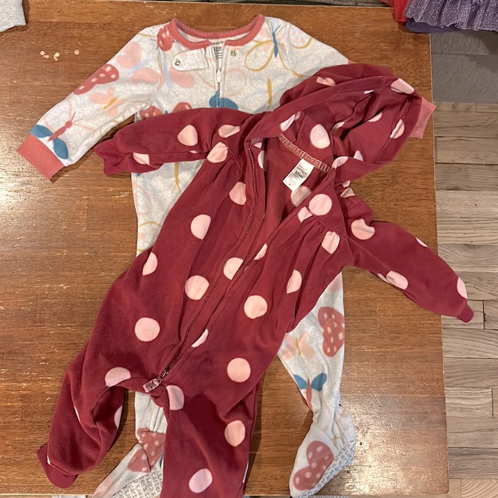 Set of Carter One Piece Pink, Red, Gray, Blue Size 12M